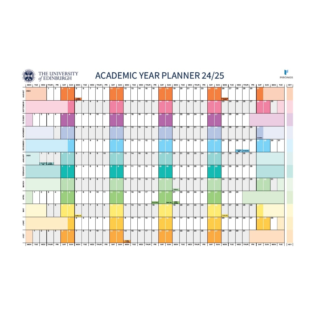 Academic Wall Planner 2024/25