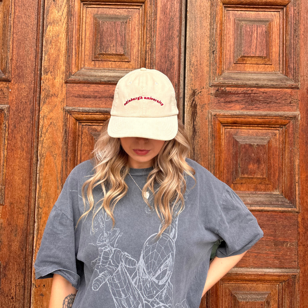 Retro Edinburgh Corduroy Baseball Cap