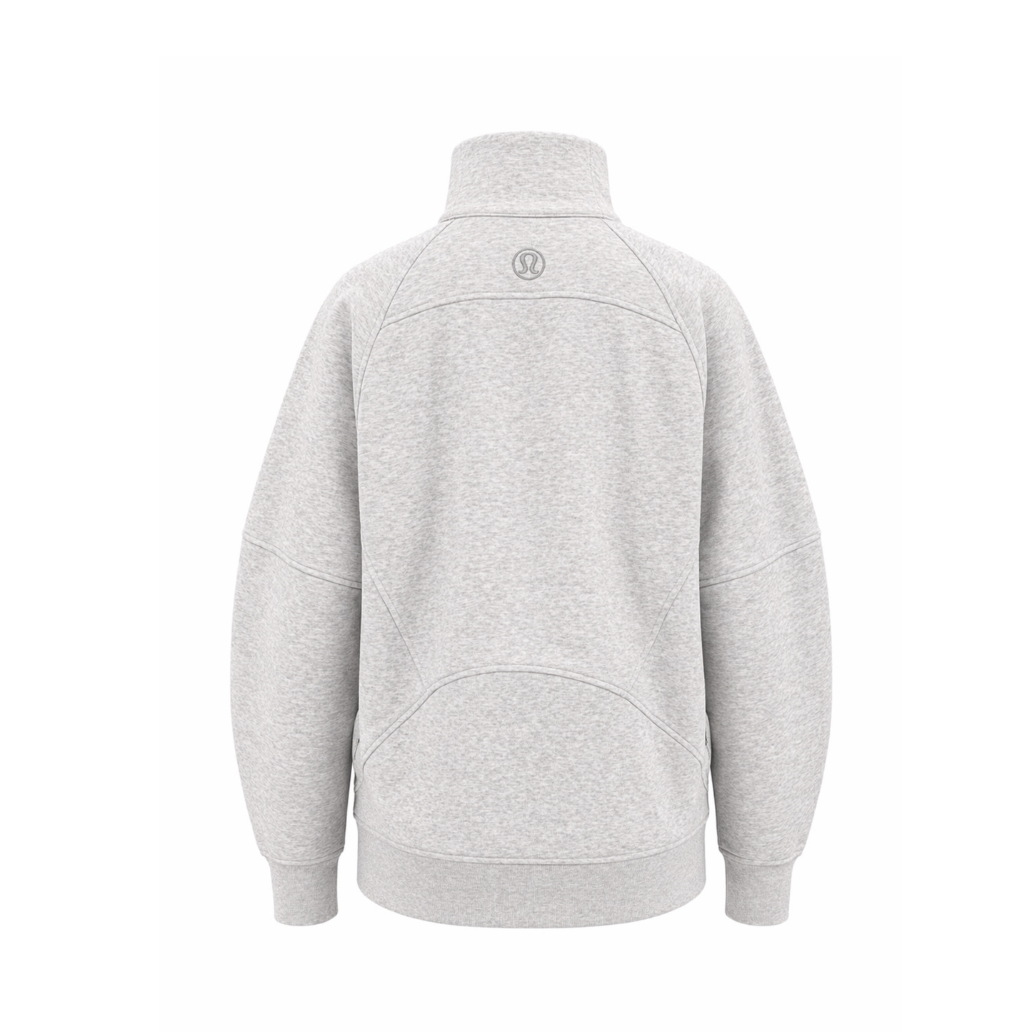 Scuba Oversized Funnel Neck Half Zip (Ultralight Grey)