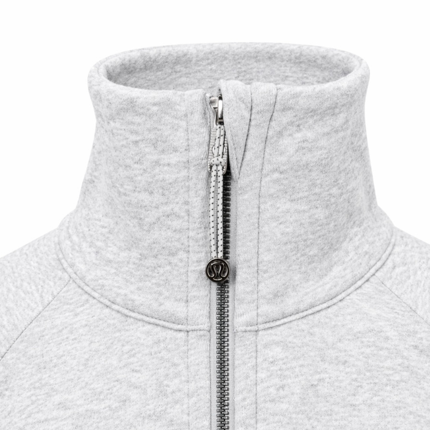 Scuba Oversized Funnel Neck Half Zip (Ultralight Grey)