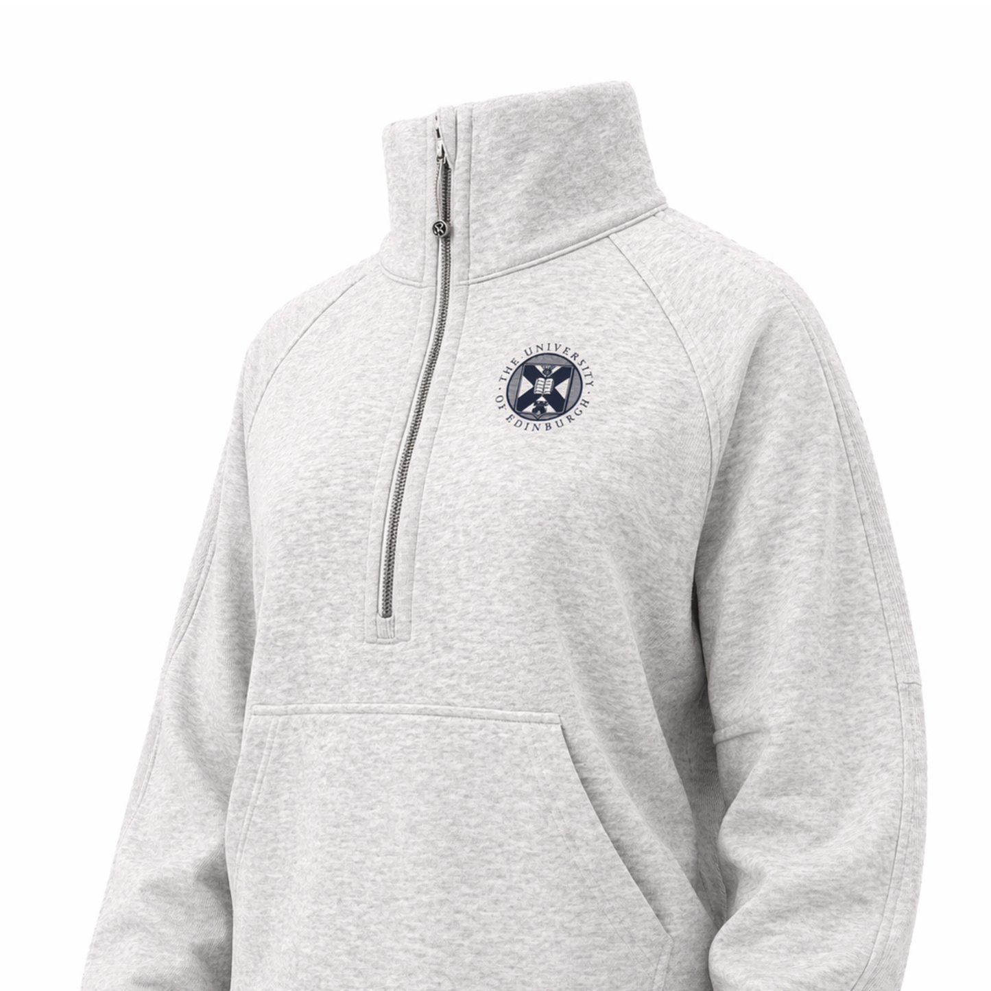 Scuba Oversized Funnel Neck Half Zip (Ultralight Grey)