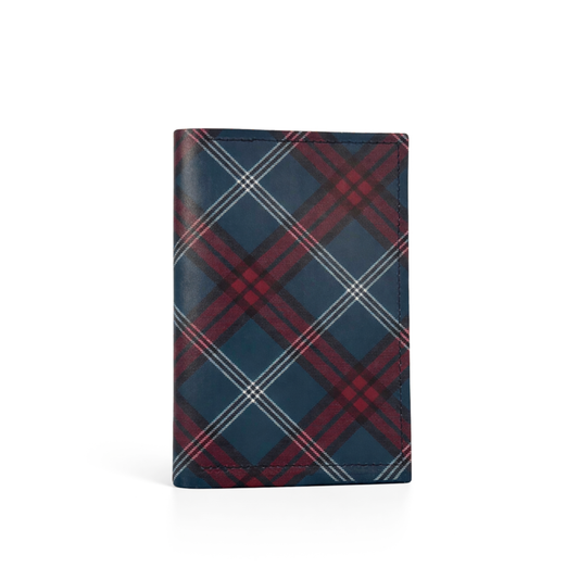 Tartan Leather Passport Holder