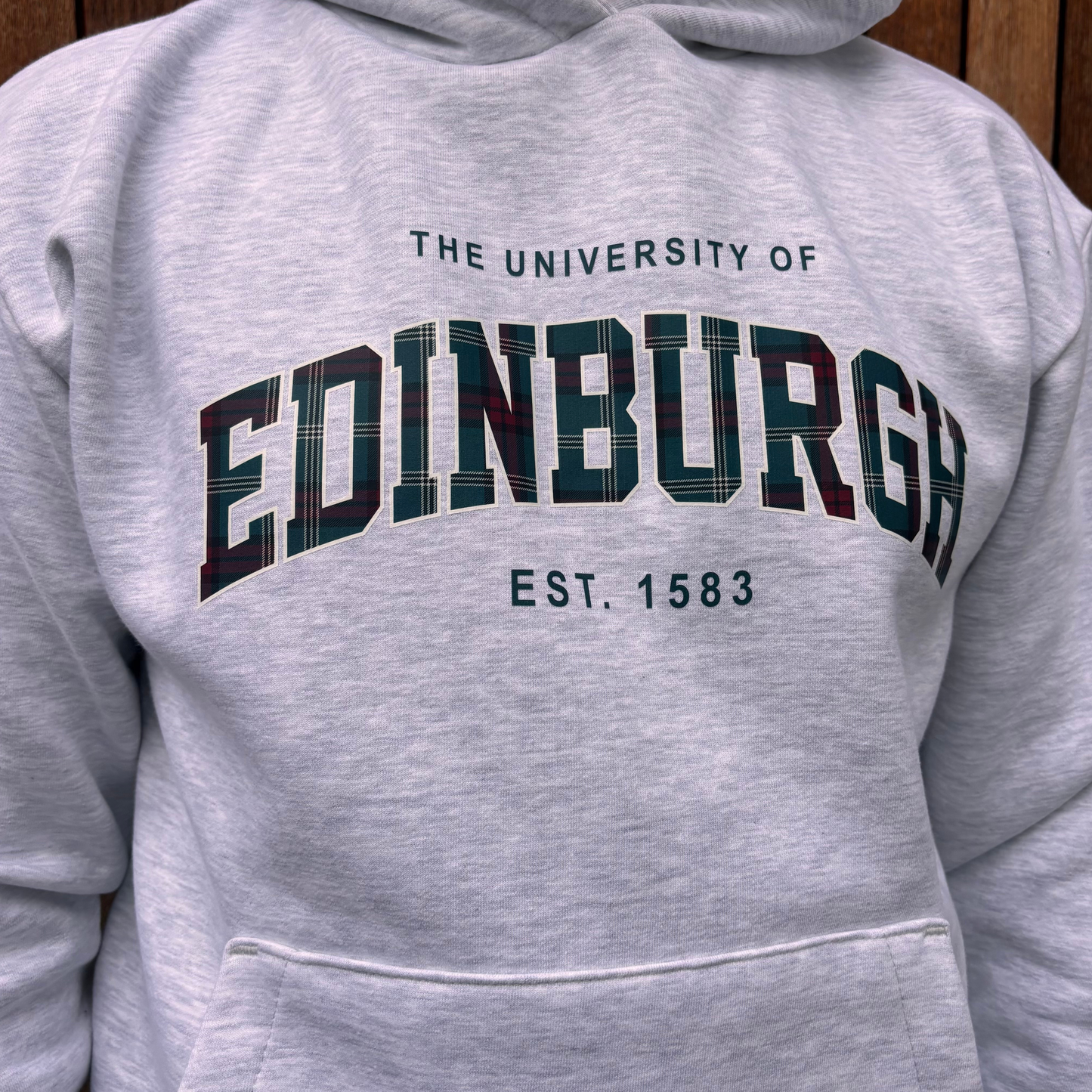 Oversized Tartan Print Hoodie