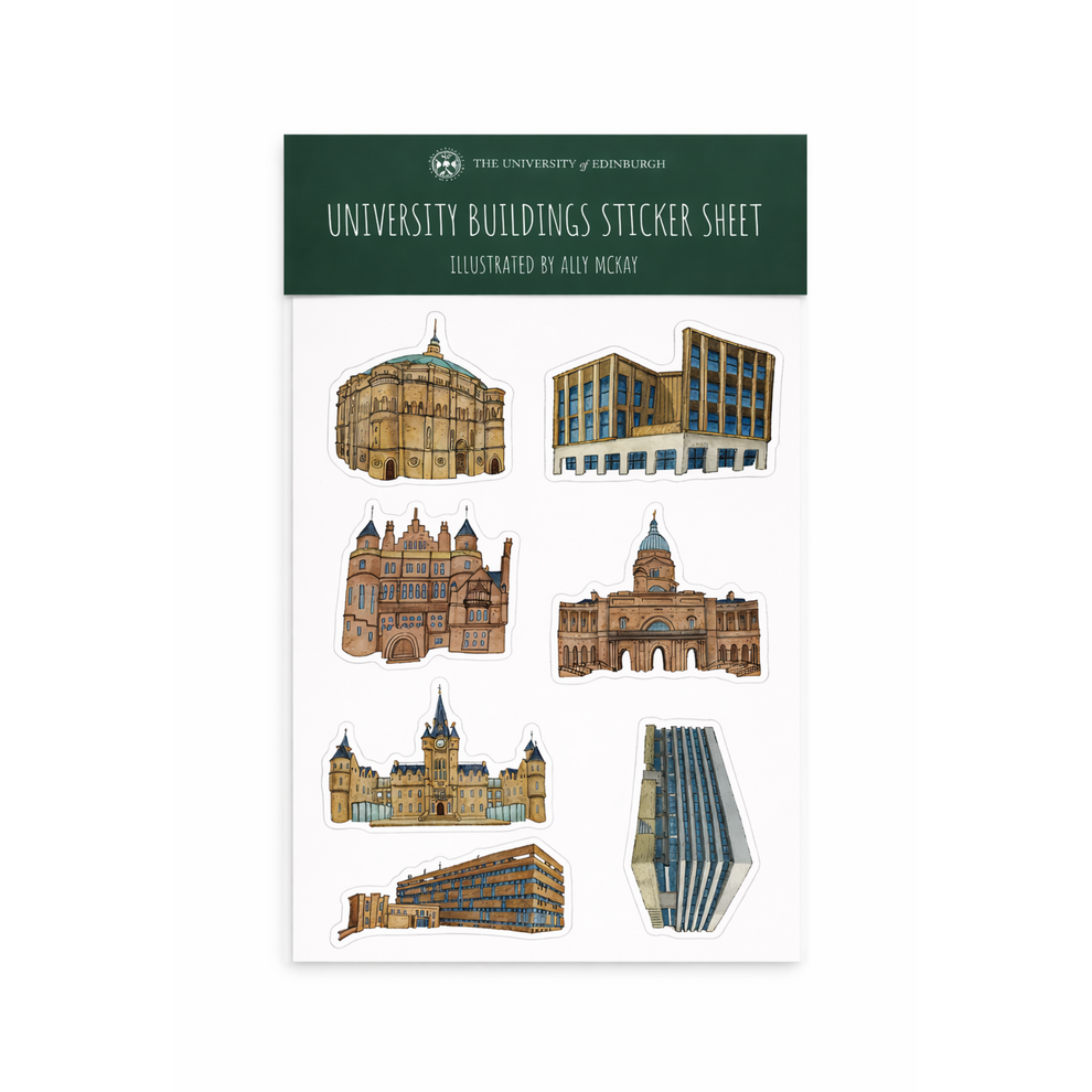 University Buildings Illustrated Sticker Sheet - The University of ...