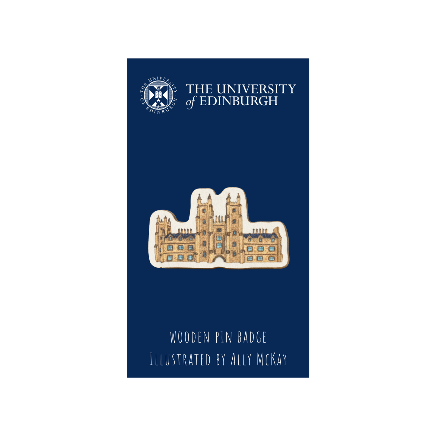 Wooden Buildings Pin Badge