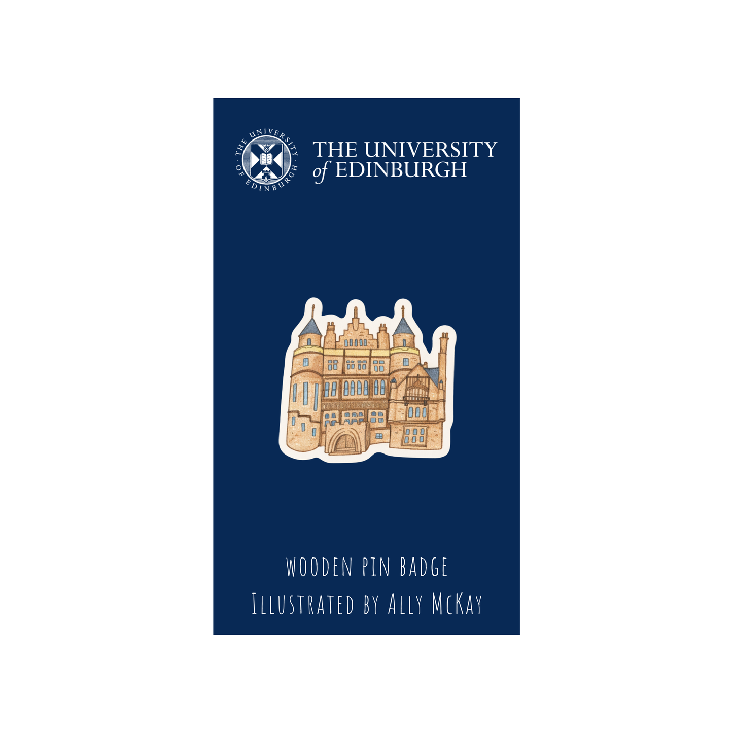 Wooden Buildings Pin Badge
