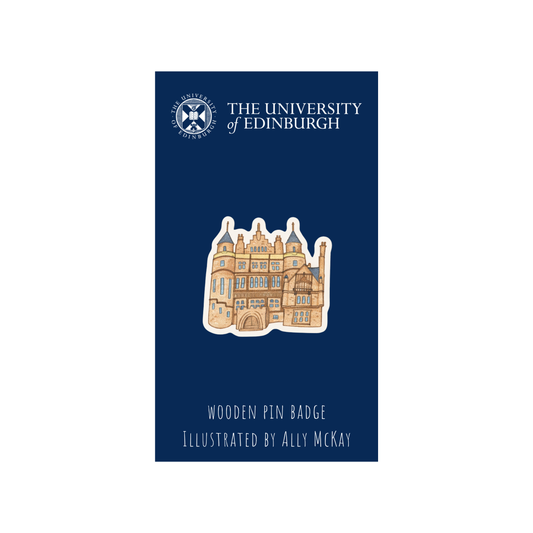 Wooden Buildings Pin Badge