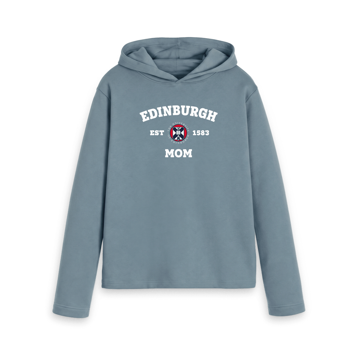 Stone Blue Printed Hoody Front