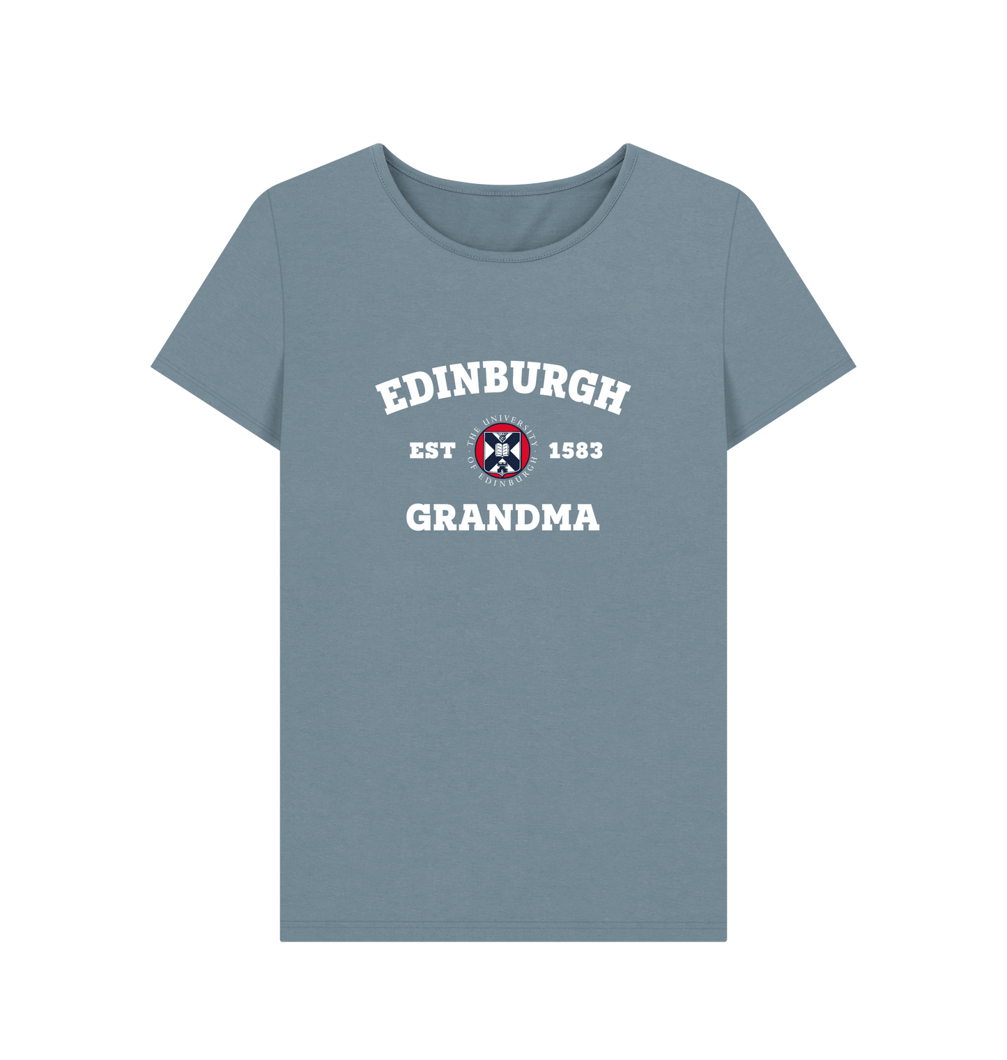 Stone Blue Printed T-shirt Front