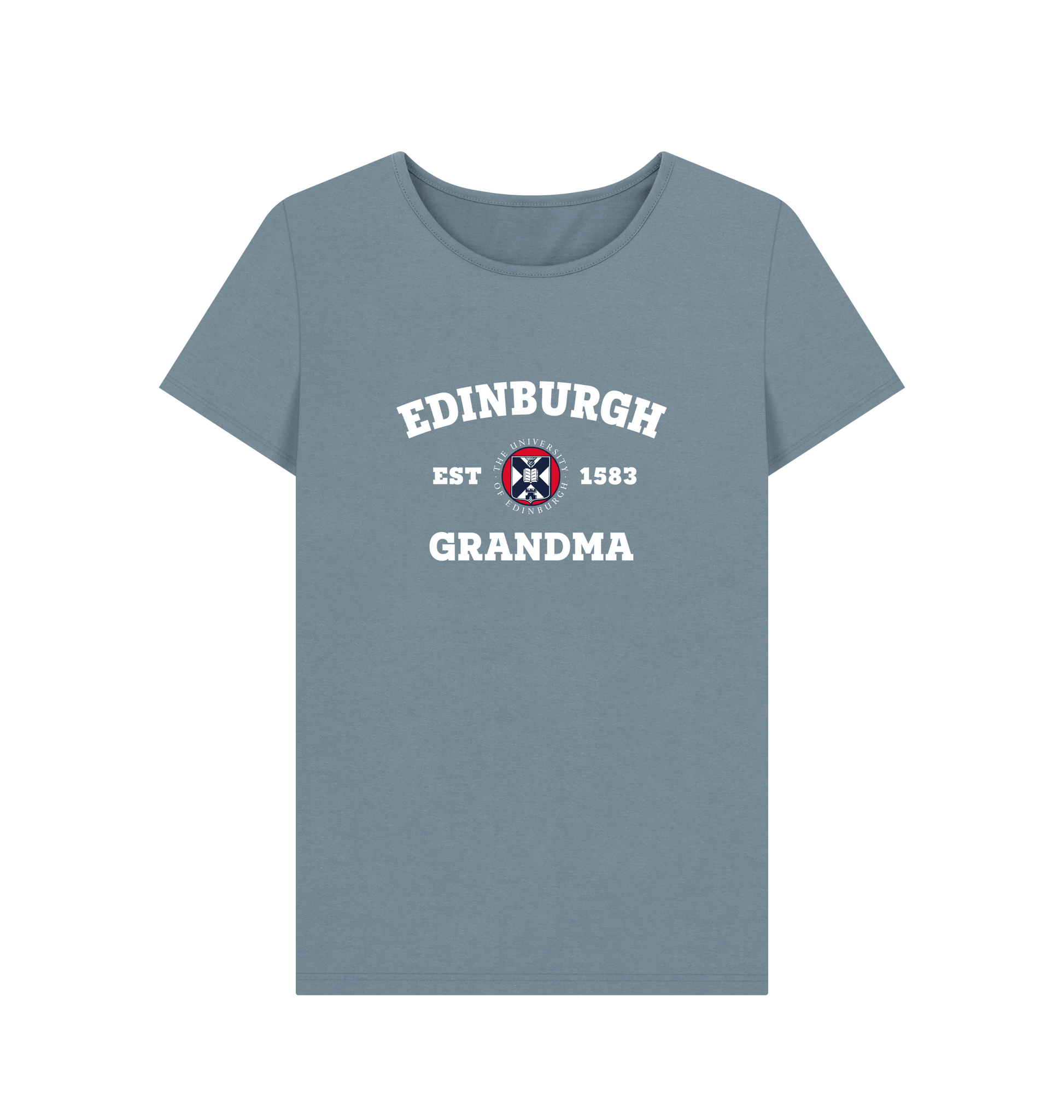 Stone Blue Printed T-shirt Front