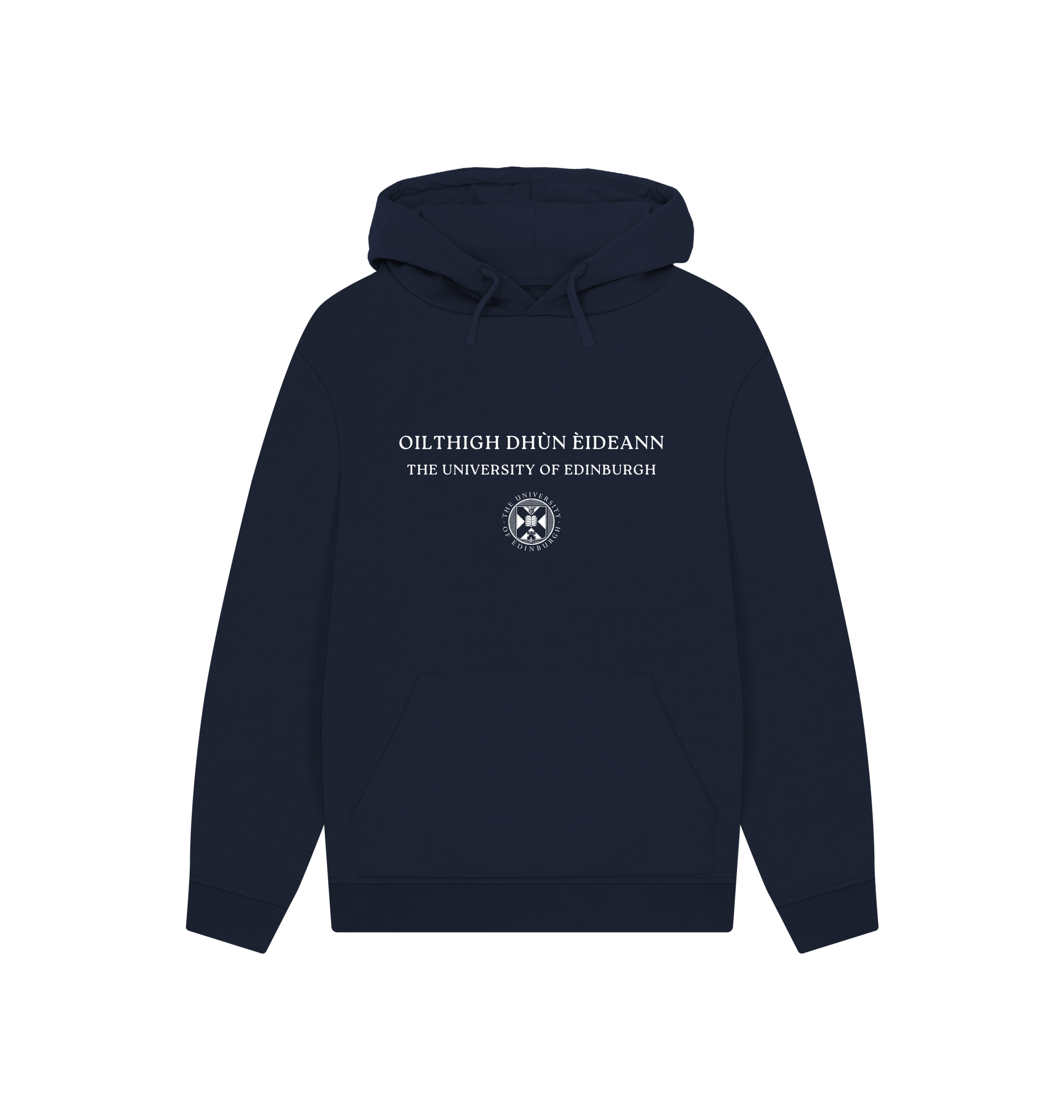 Navy Printed Hoody Front