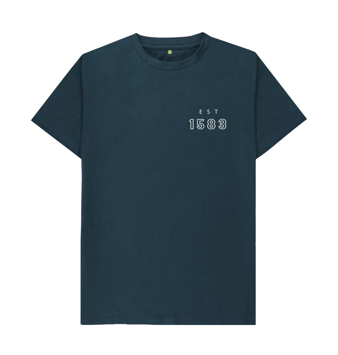 Denim Blue Old College Coordinates Design T-Shirt