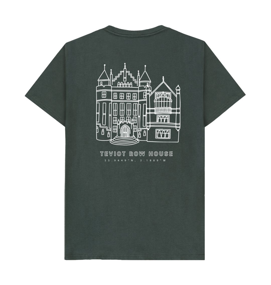 Back of Dark Grey Teviot Row House Coordinates Design T-Shirt