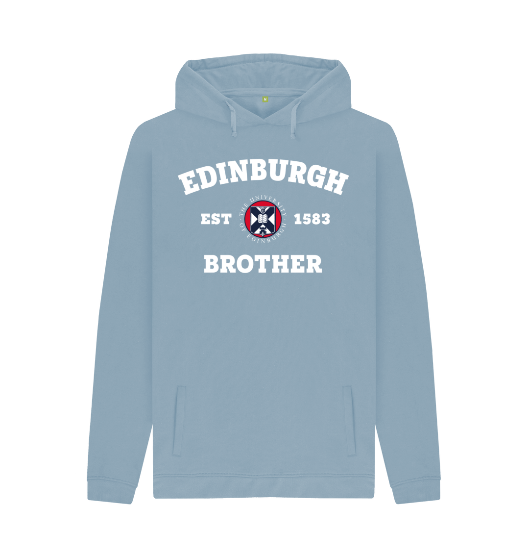Stone Blue Printed Hoody Front