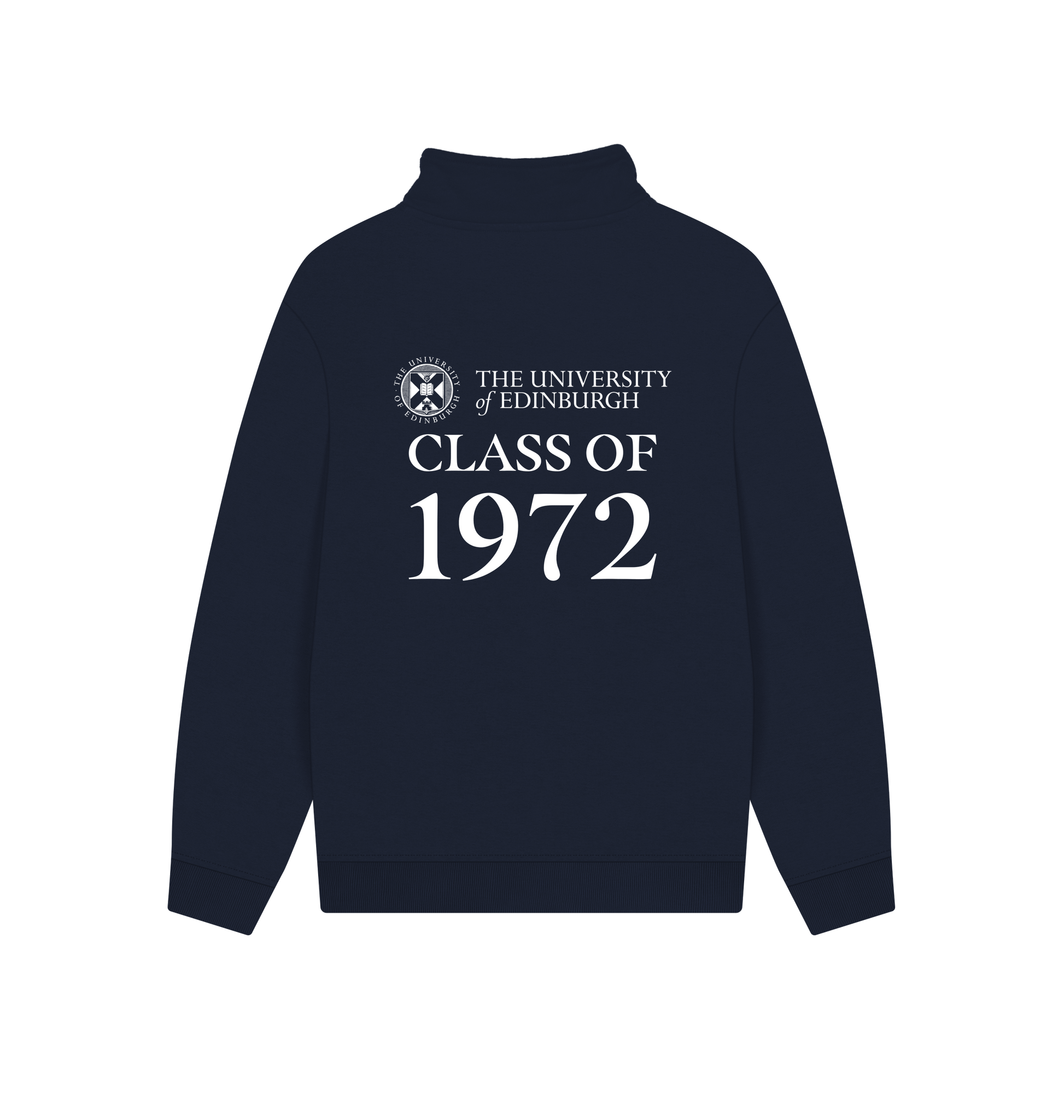 Navy Printed Sweater Back