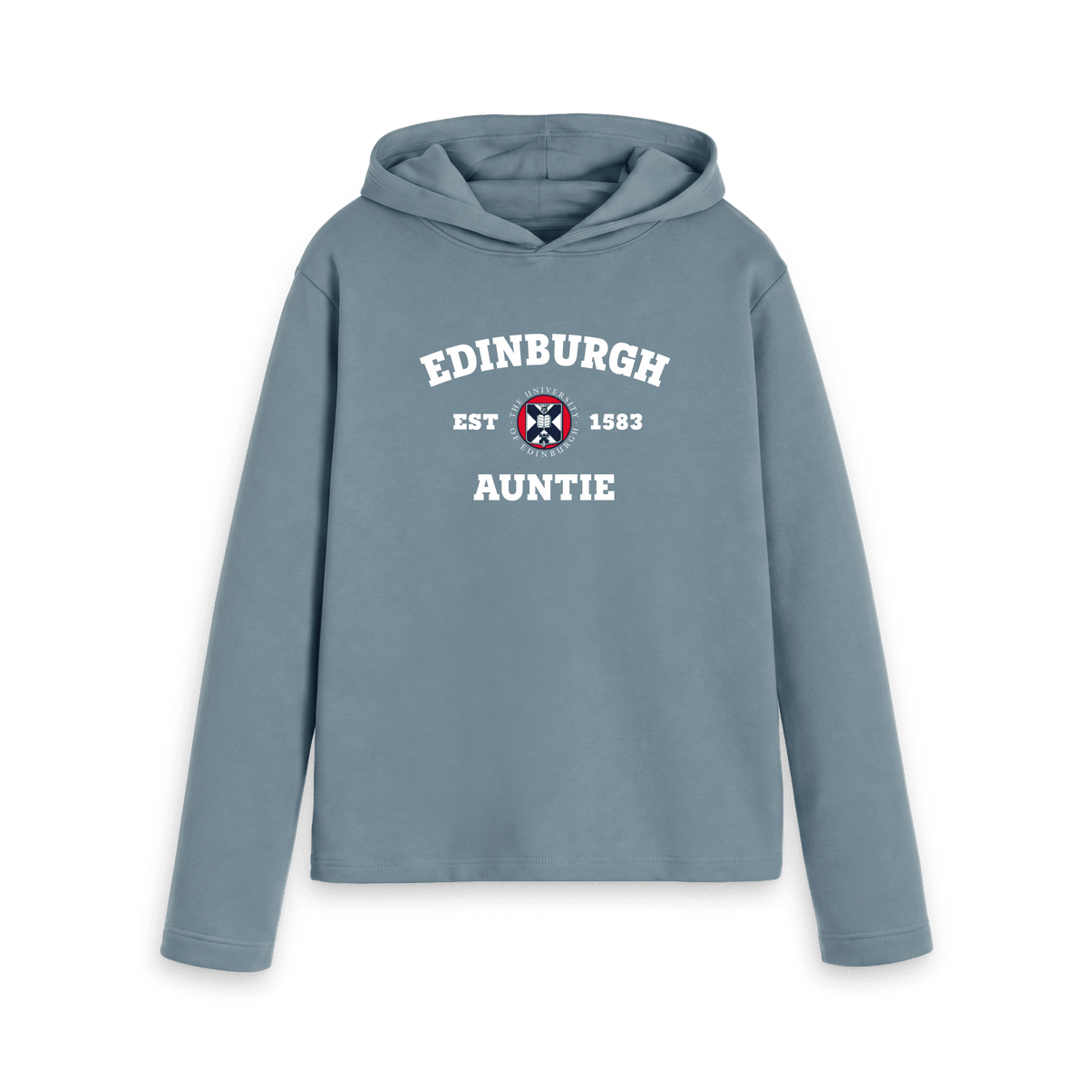 Stone Blue Printed Hoody Front