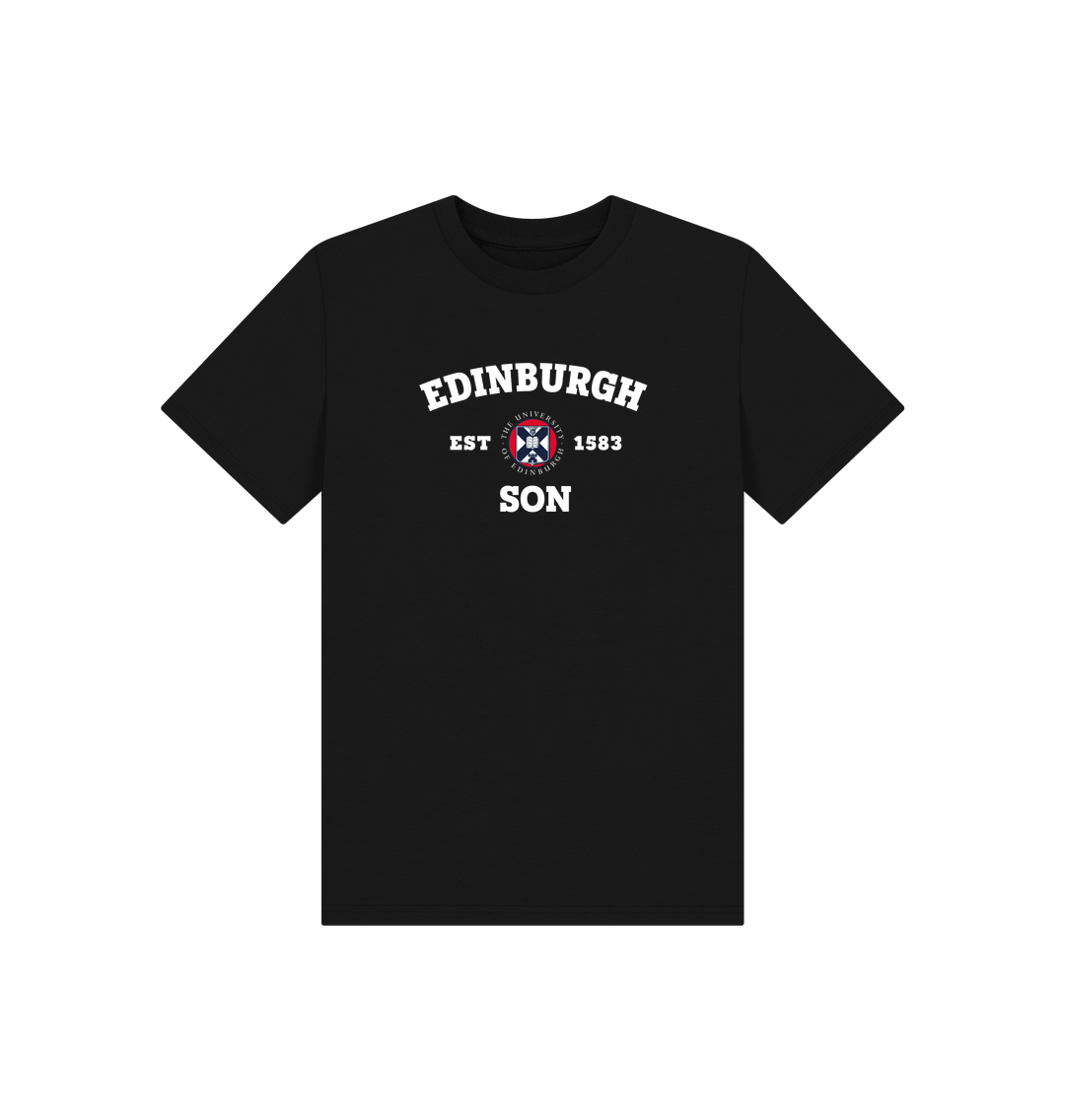 Black Printed Kids T-Shirt