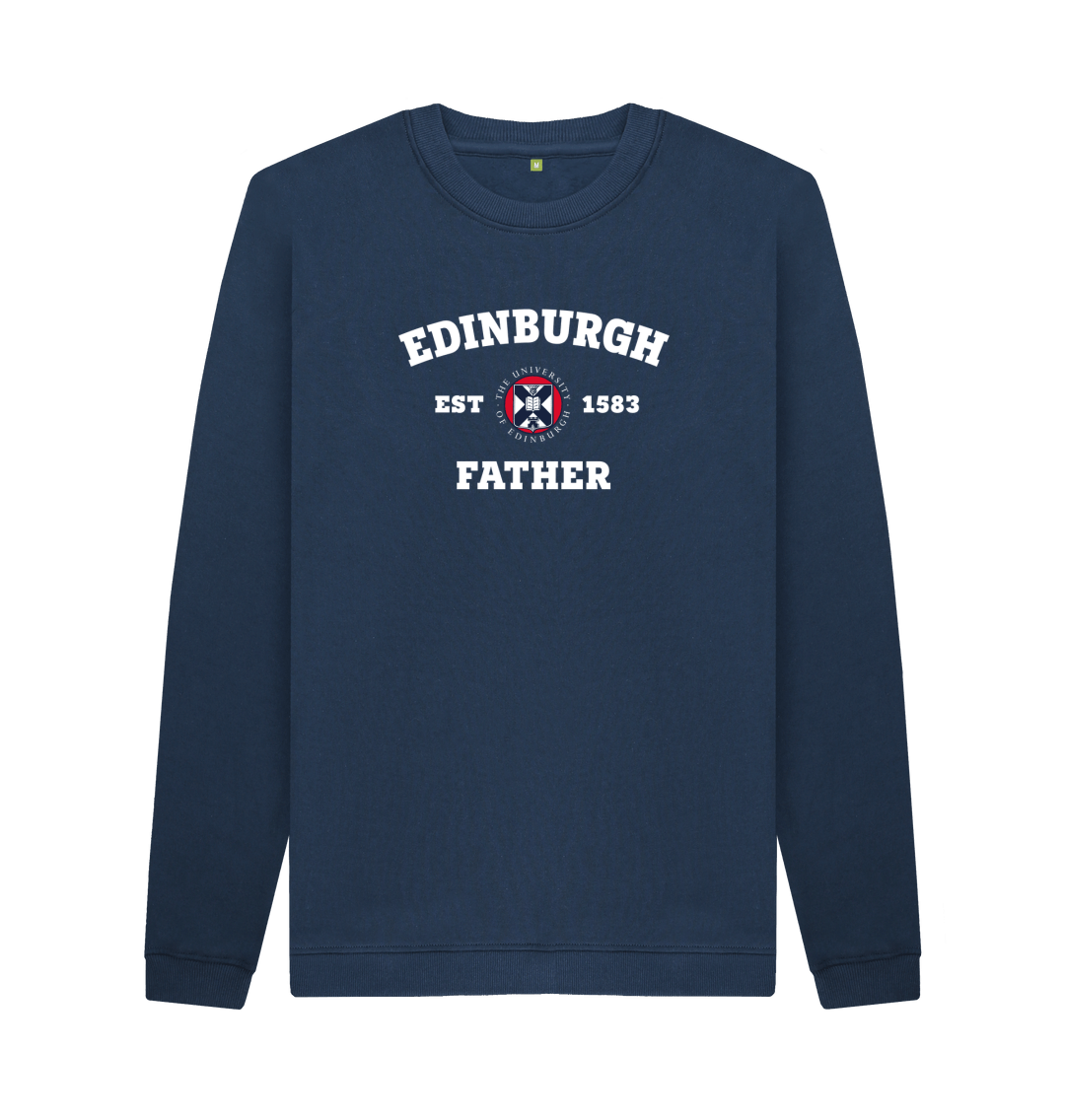 Navy Blue Printed Sweater Front