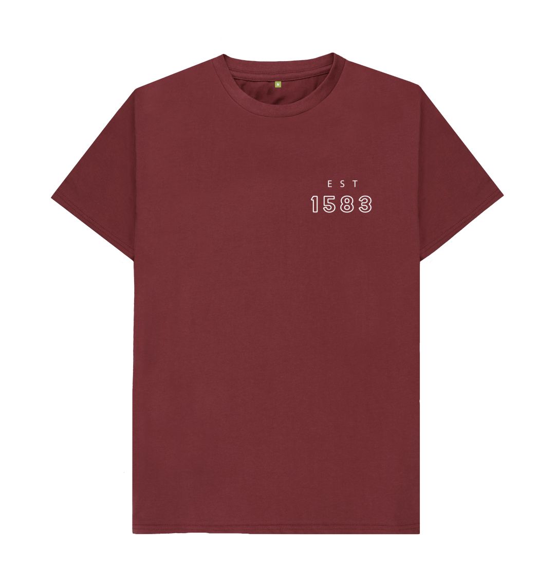 Red Wine Old College Coordinates Design T-Shirt