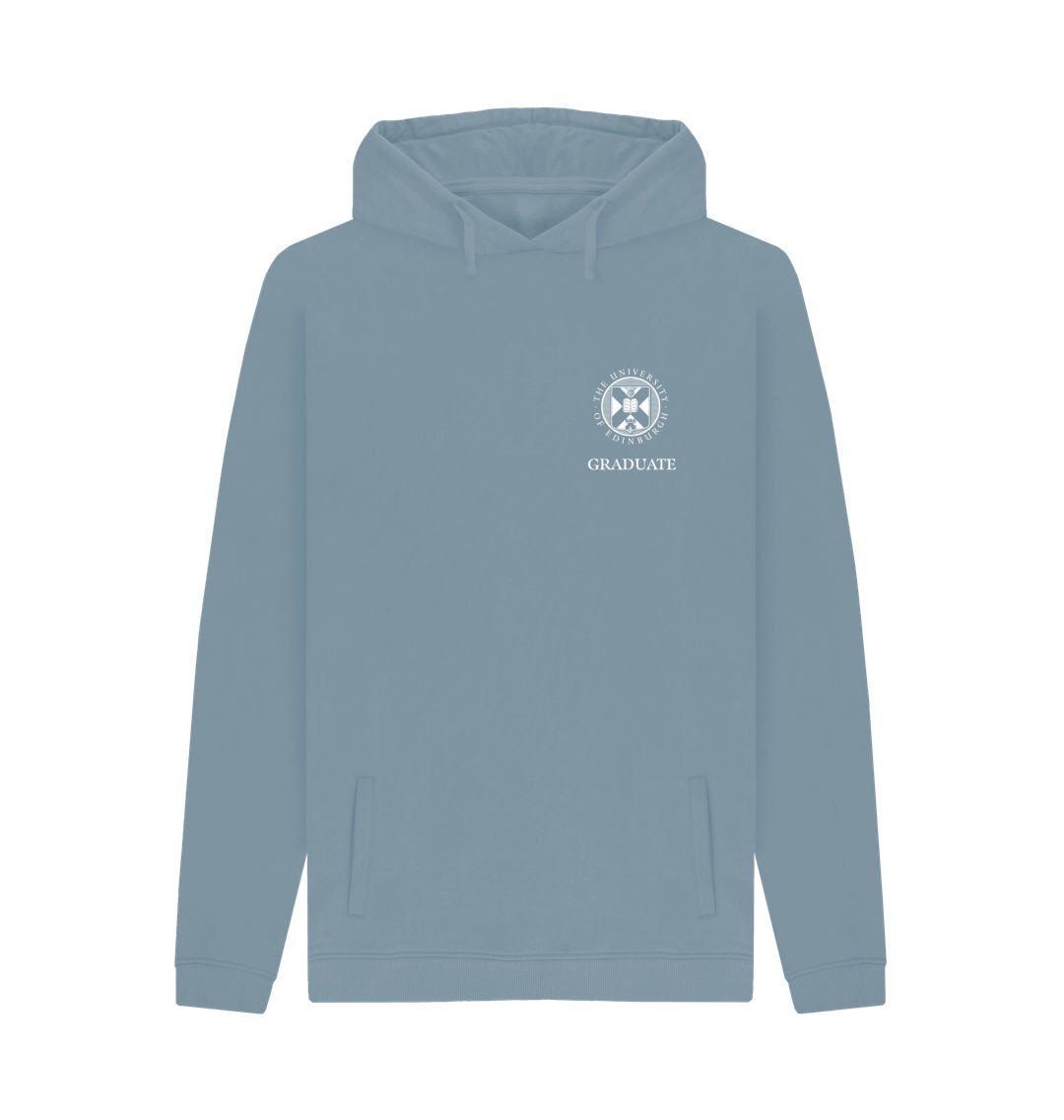 Stone Blue Printed Hoody Front