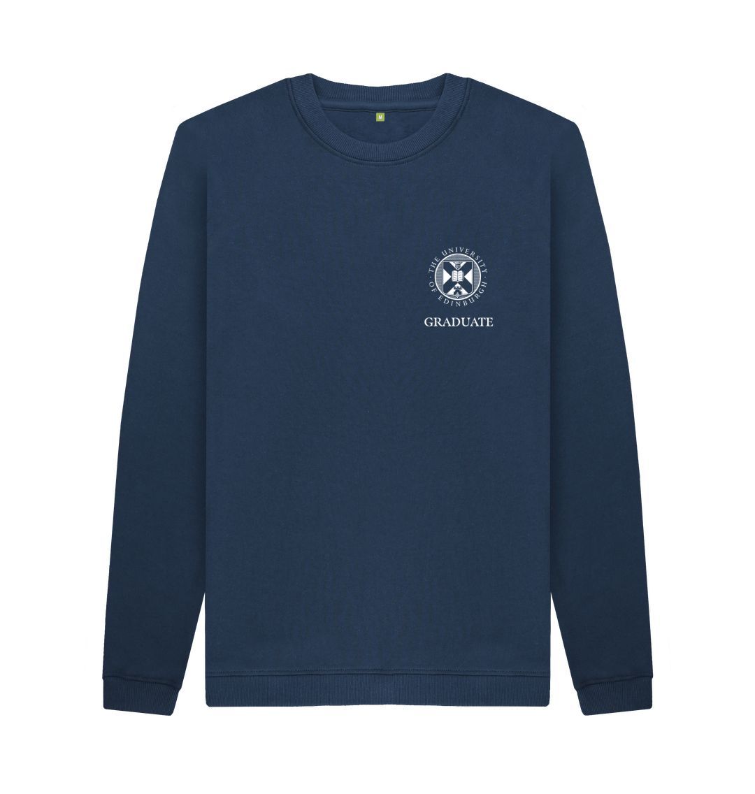 Navy Blue Graduate Small Crest Sweatshirt