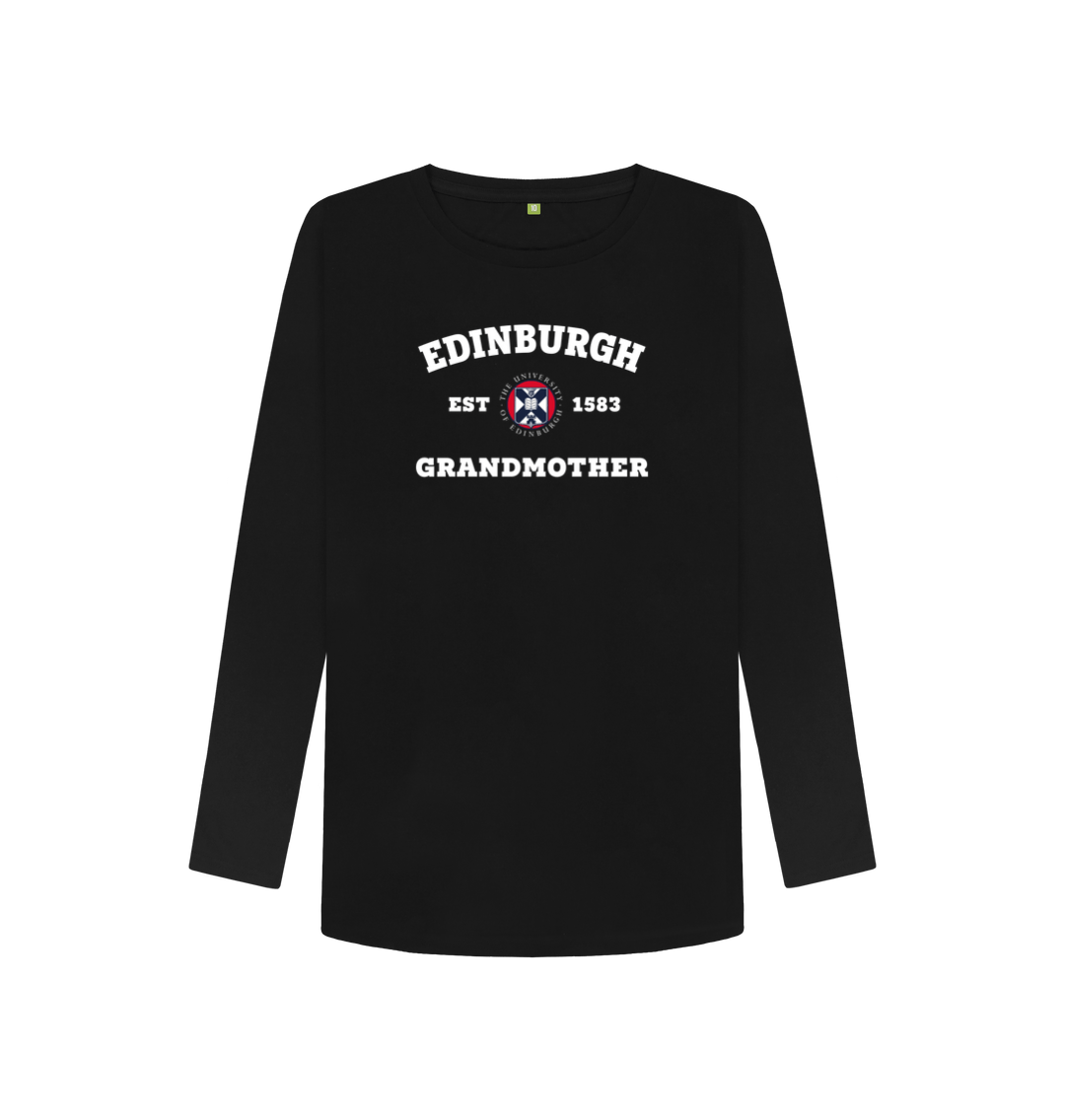 Black Printed Long Sleeve T Shirt Front