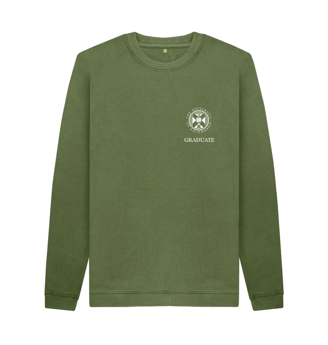 Khaki Printed Sweater Front