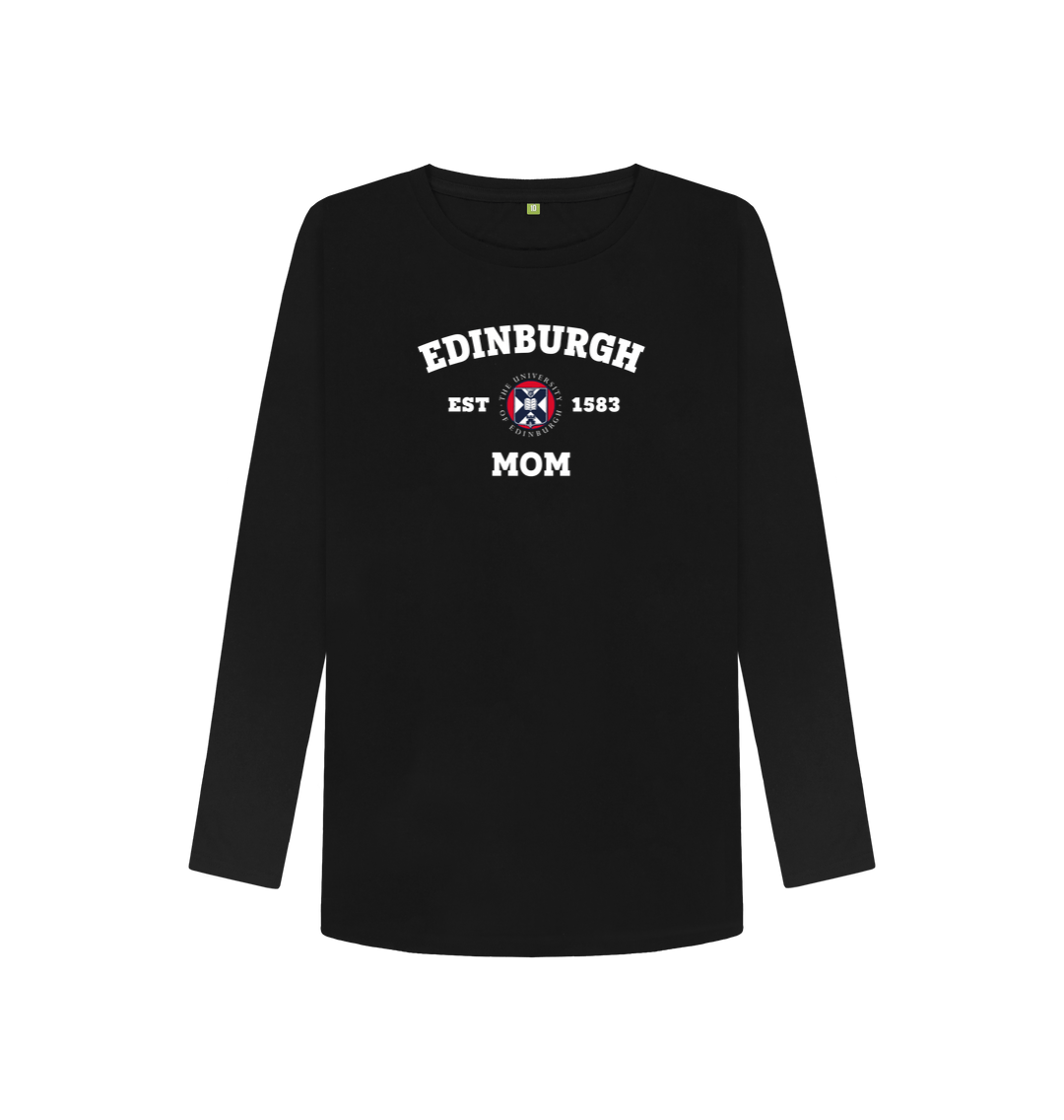 Black Printed Long Sleeve T Shirt Front