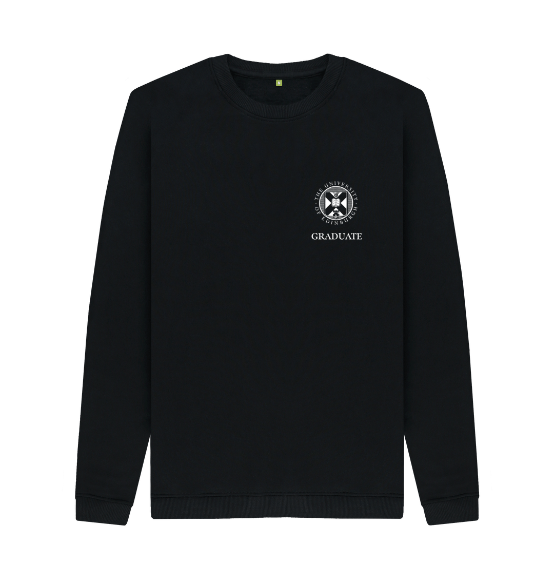 Black Printed Sweater Front