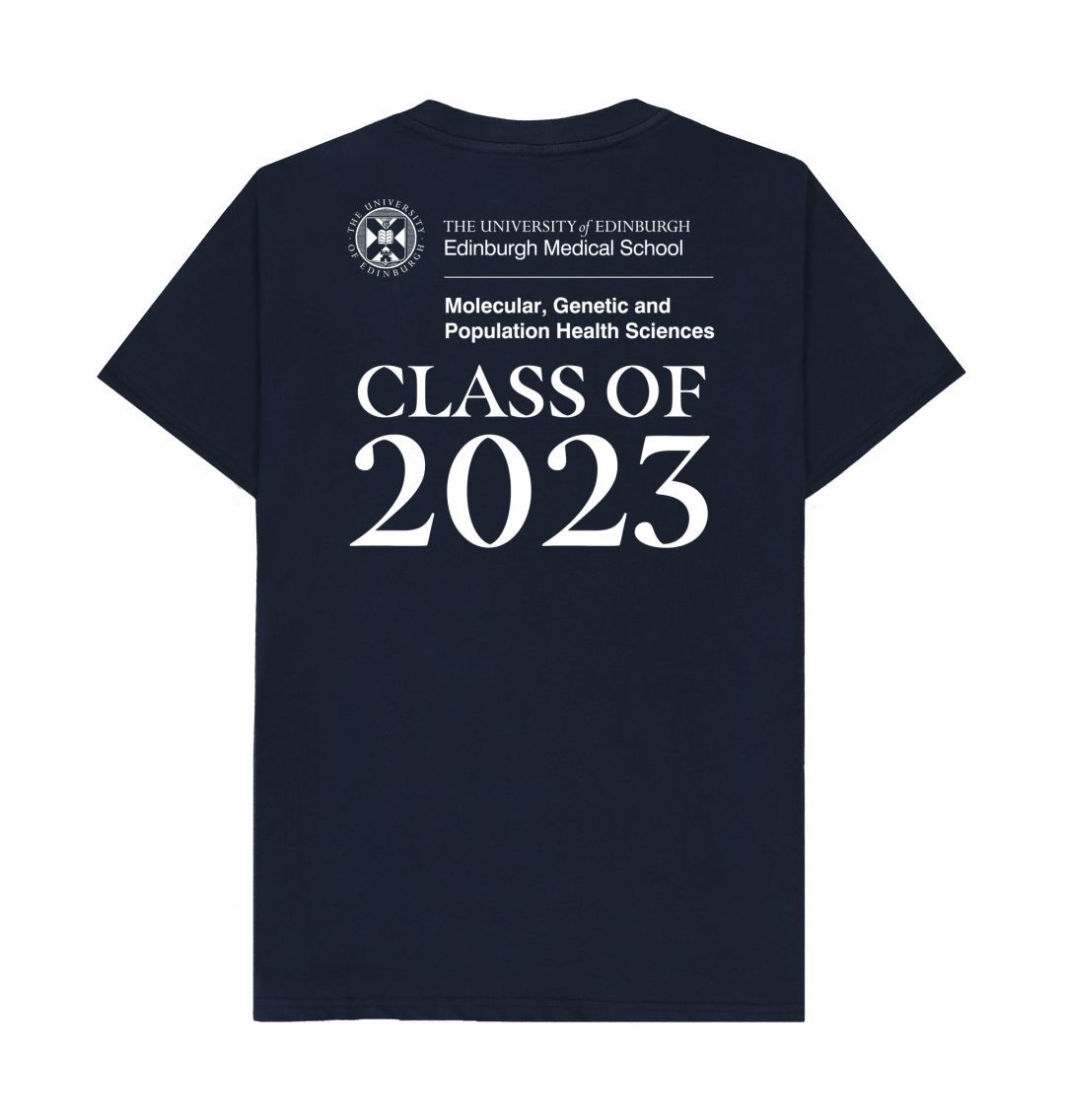 Navy Blue Molecular, Genetic and Population Health Sciences 'Class Of' Graduate T-Shirt