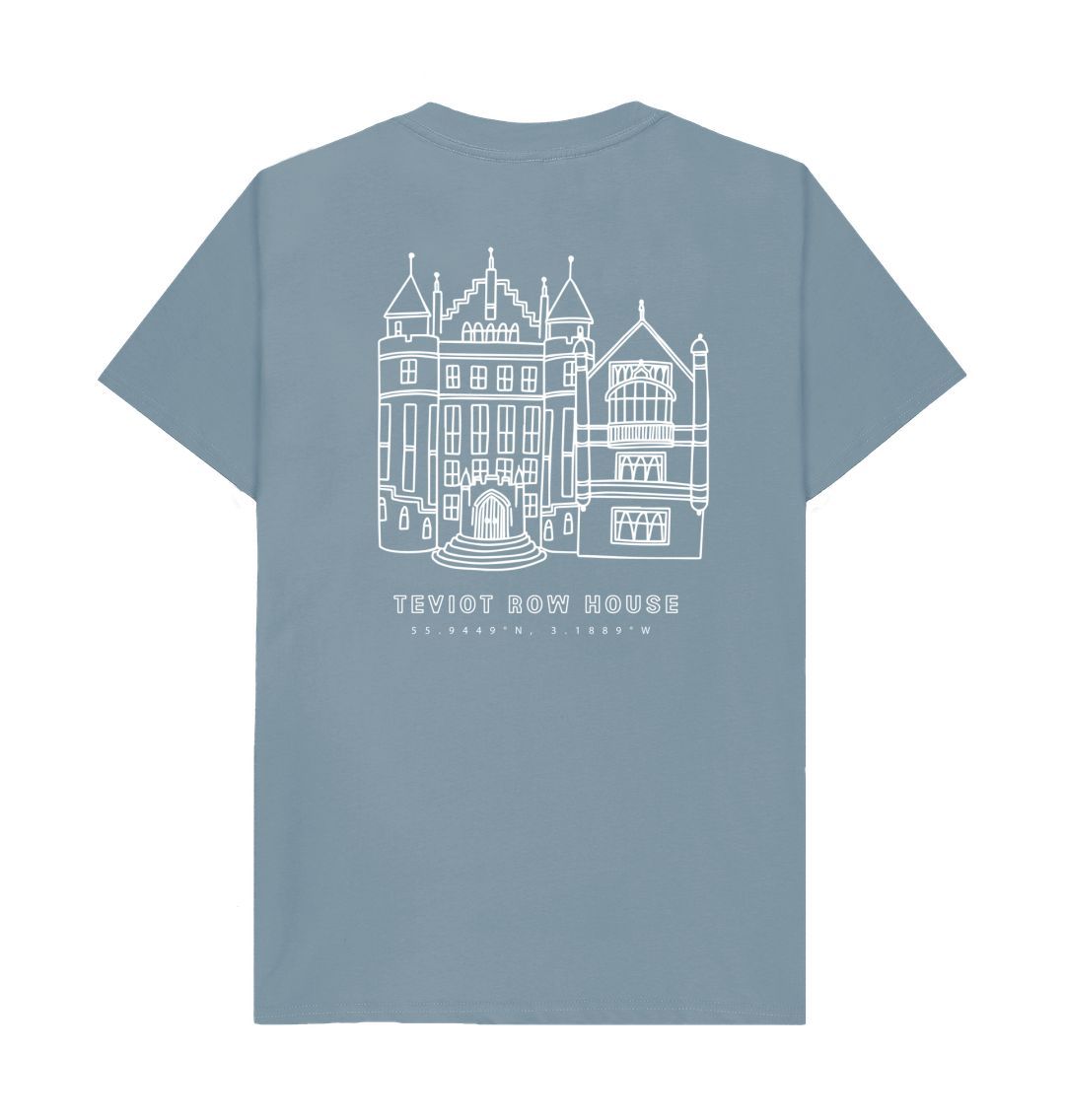 Back of Stone Blue Teviot Row House Coordinates Design T-Shirt