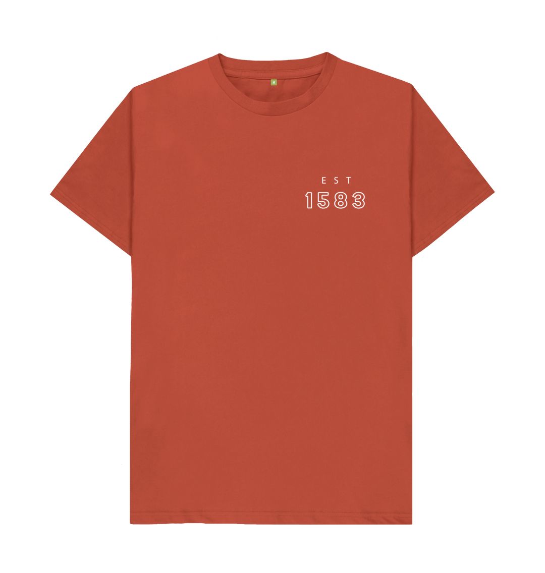 Rust New College Coordinates Design T-Shirt