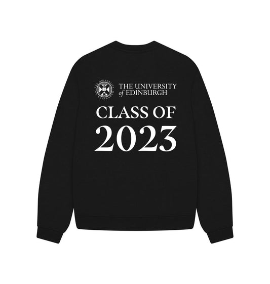 Back of Black Class of 2023 Women's Oversized Sweatshirt