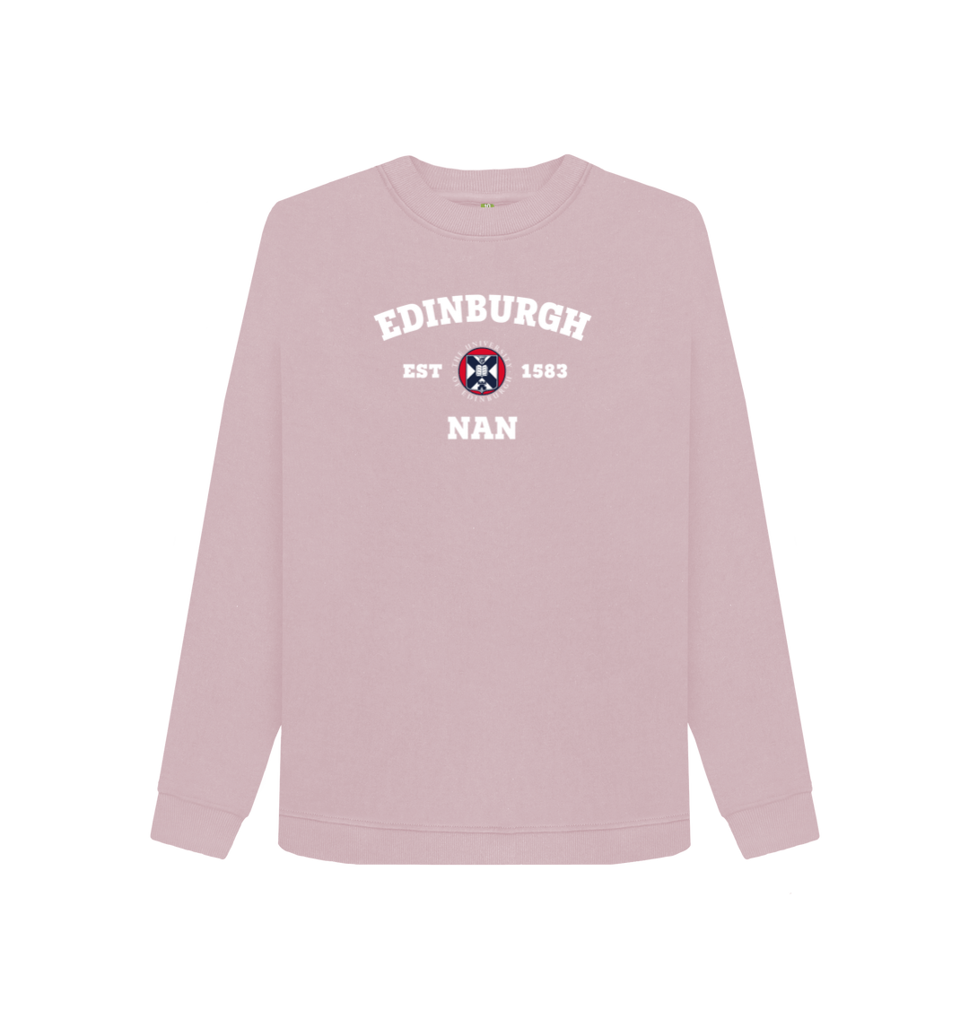 Mauve Printed Sweater Front
