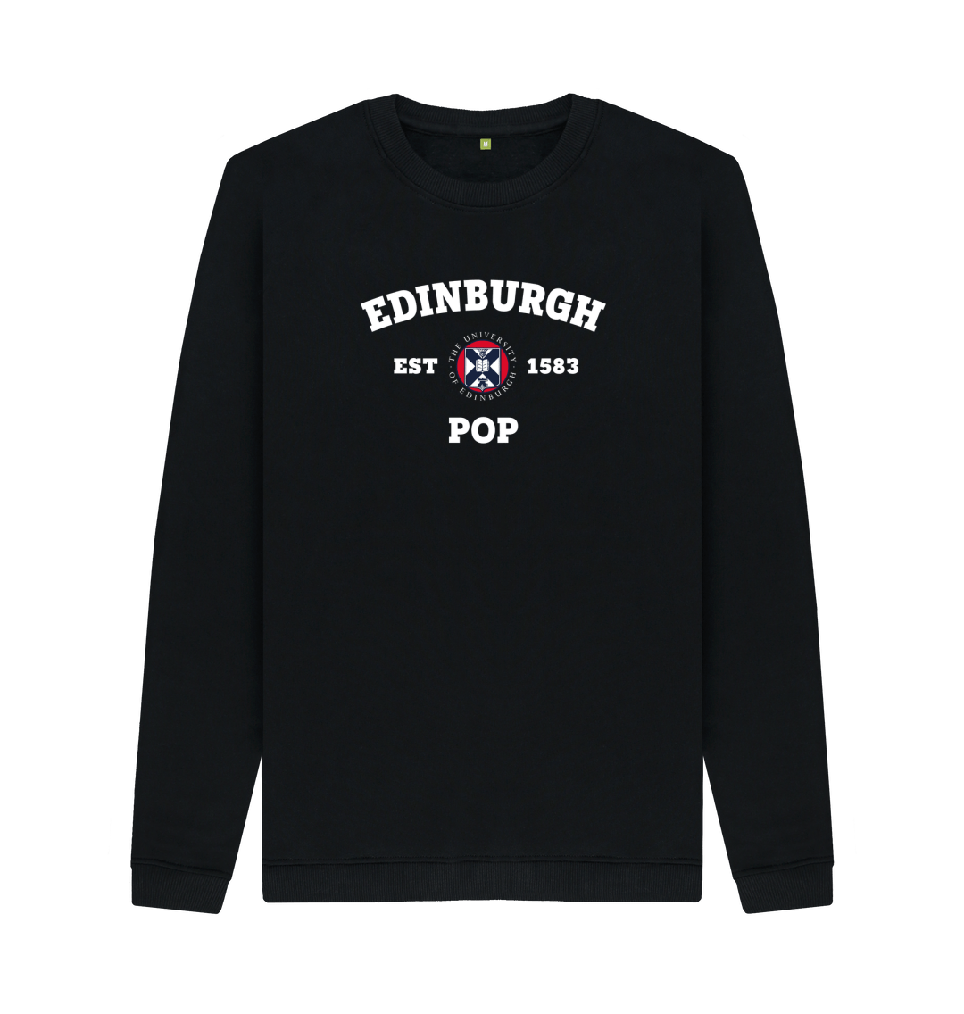 Black Printed Sweater Front