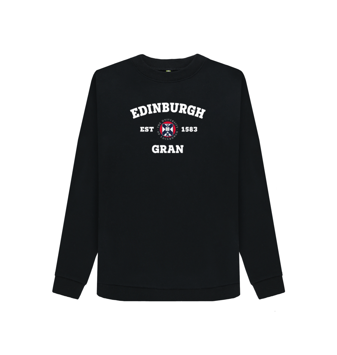 Black Printed Sweater Front