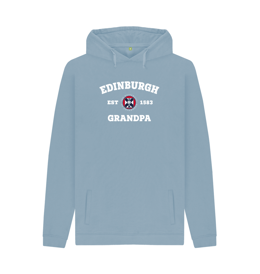 Stone Blue Printed Hoody Front