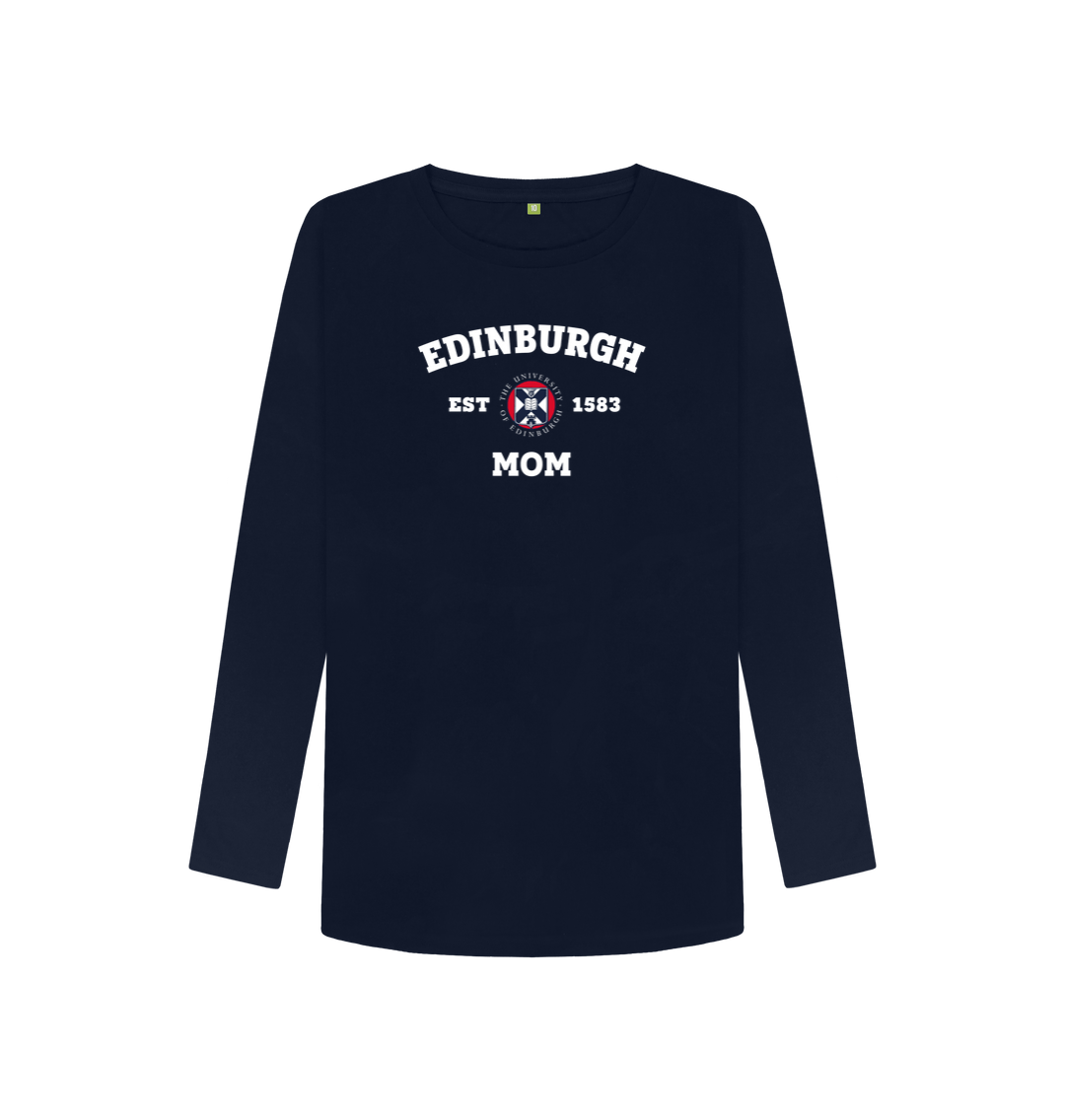 Navy Blue Printed Long Sleeve T Shirt Front