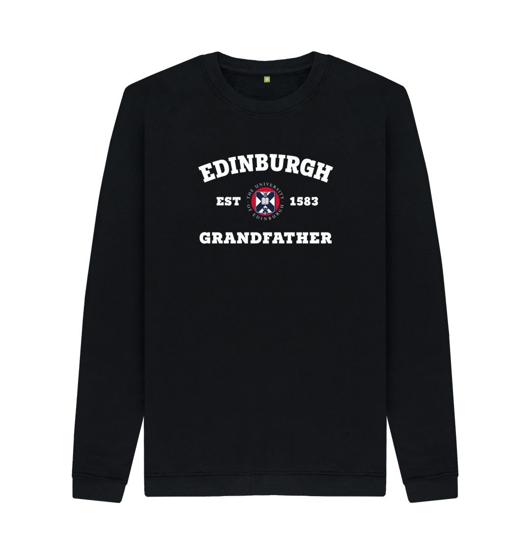 Black Printed Sweater Front