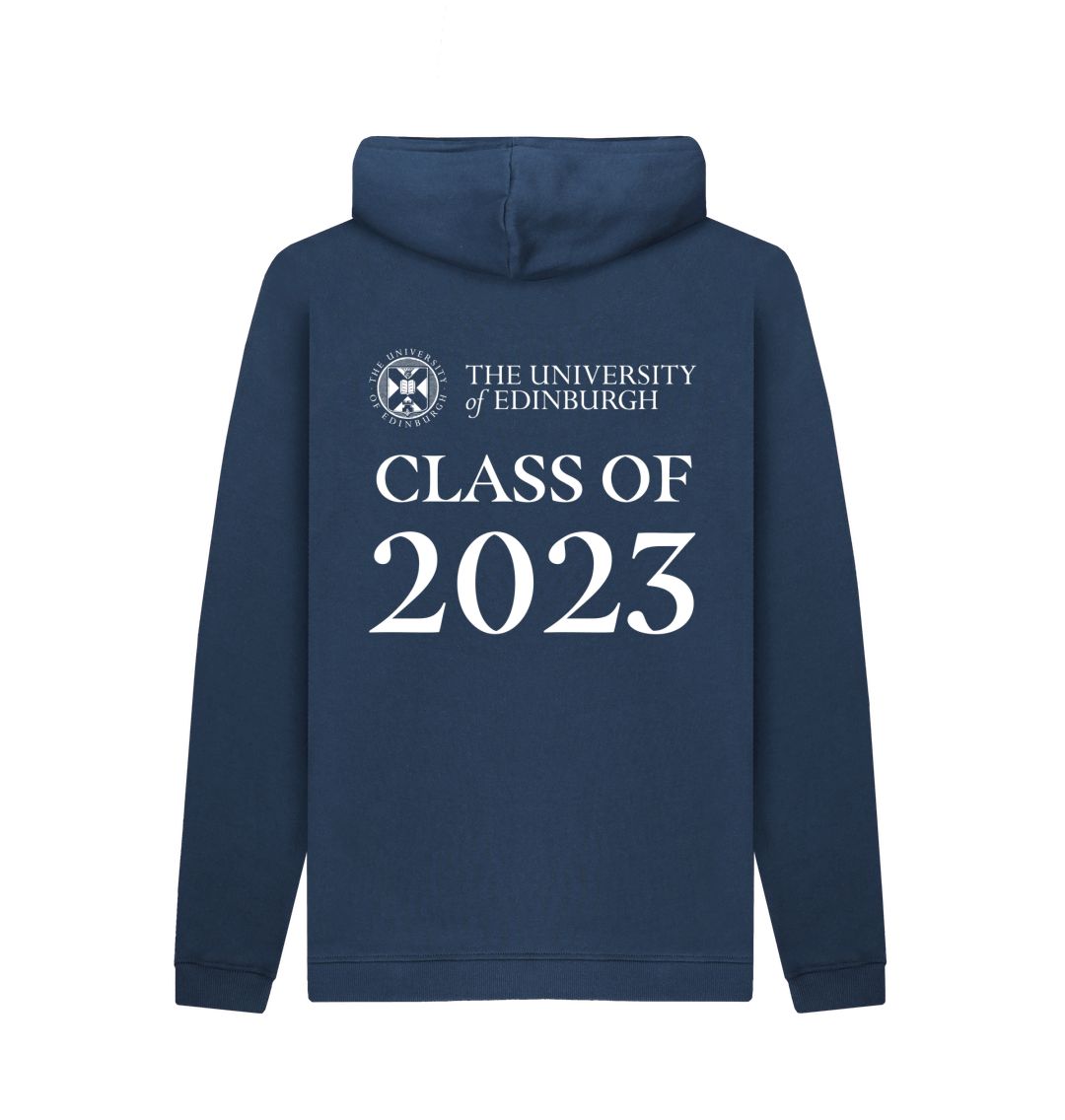 Back of Navy Class of 2023 Hoodie.