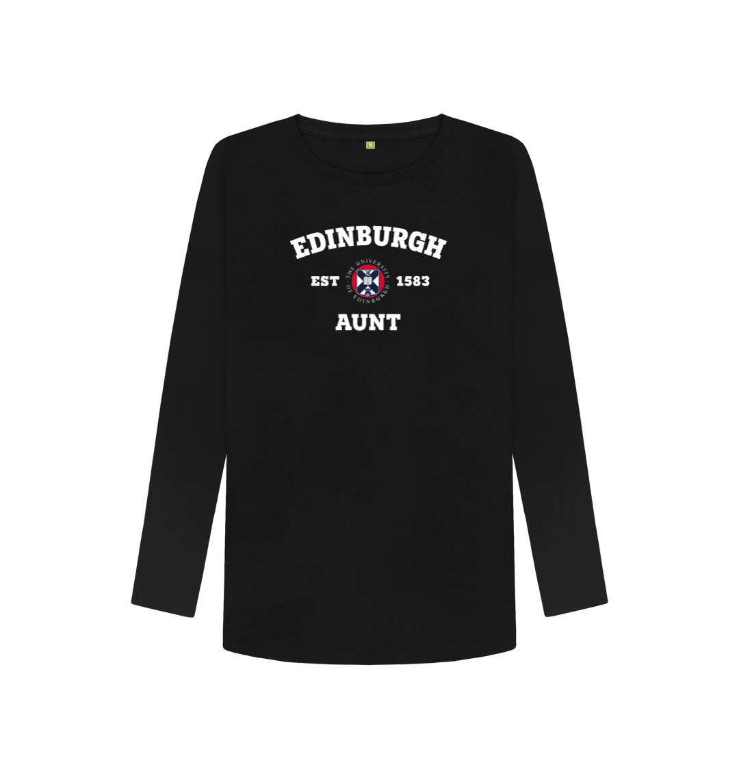Black Printed Long Sleeve T Shirt Front