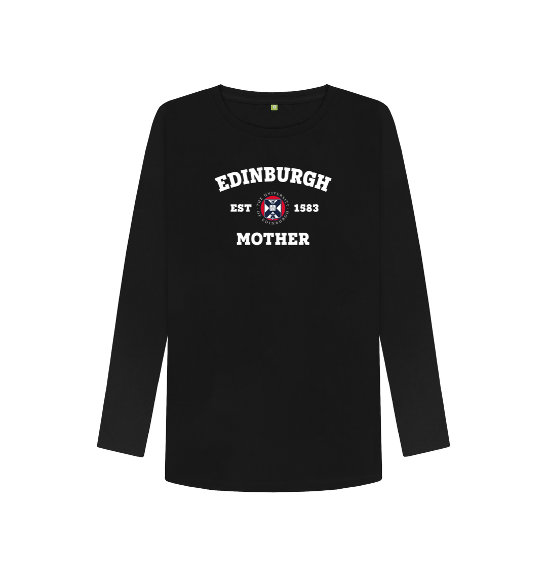 Black Printed Long Sleeve T Shirt Front