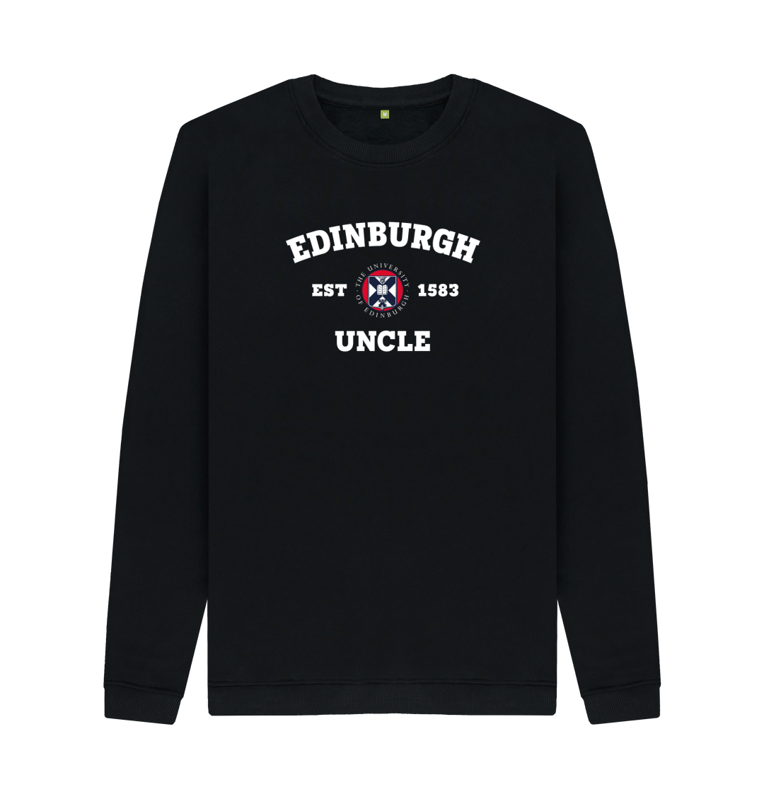 Black Printed Sweater Front