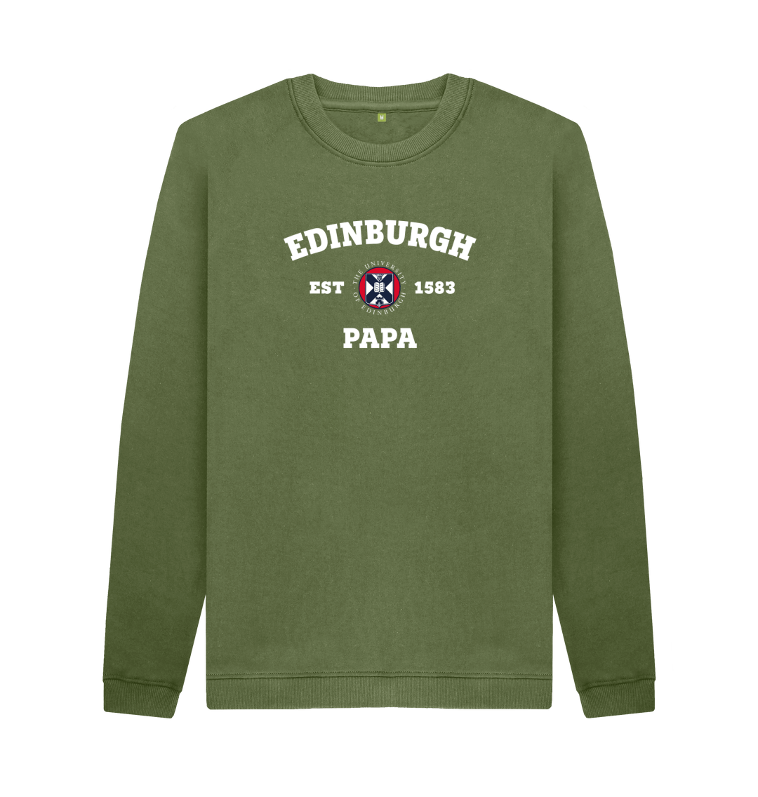 Khaki Printed Sweater Front
