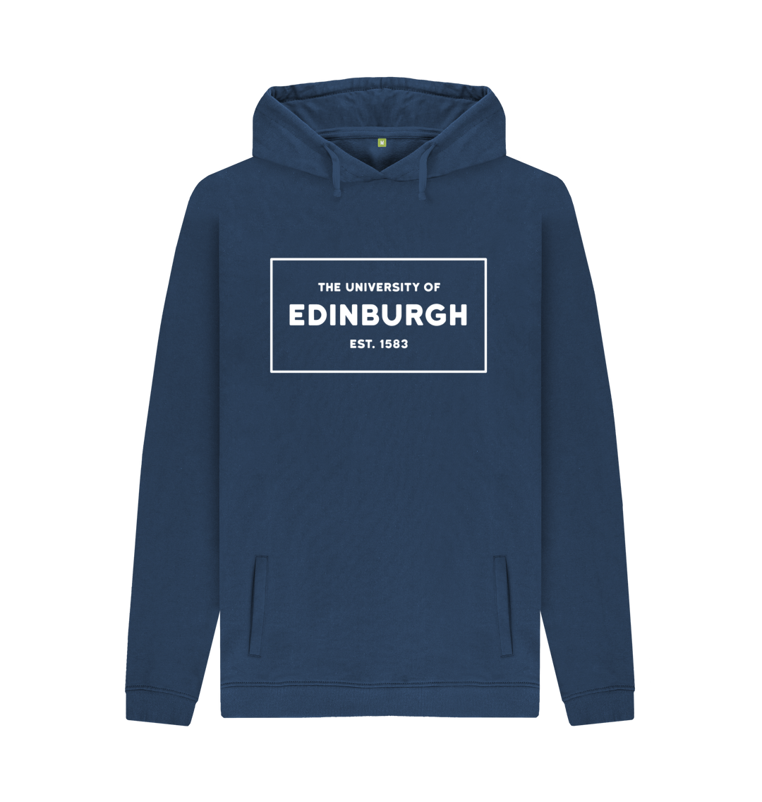 Navy Printed Hoody Front