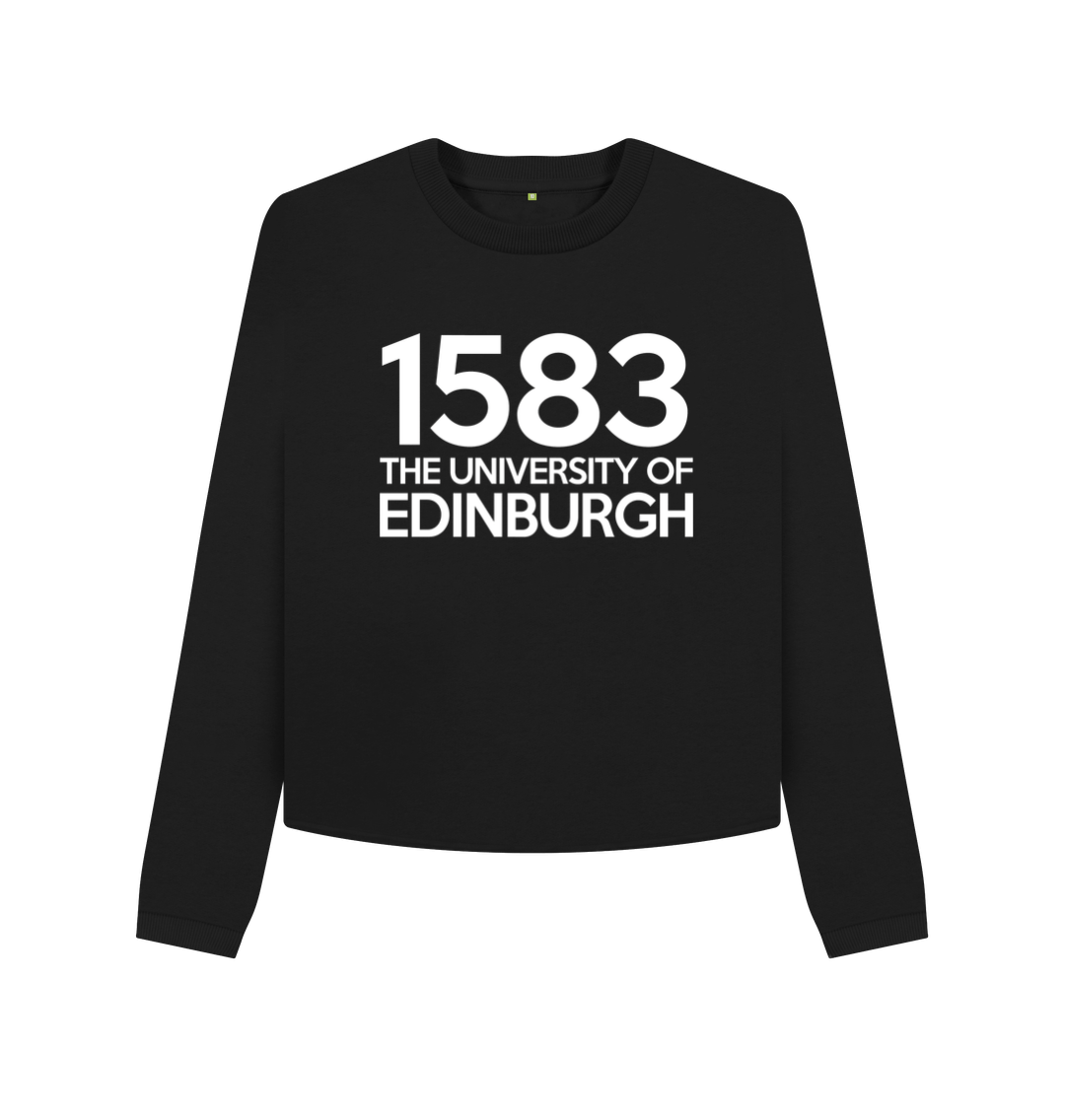 Black Printed Boxy Jumpers Front
