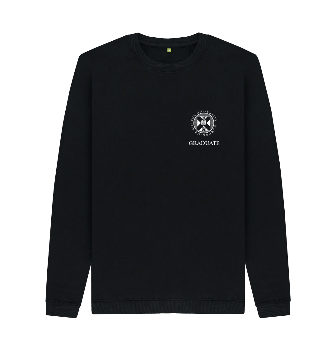 Black Printed Sweater Front