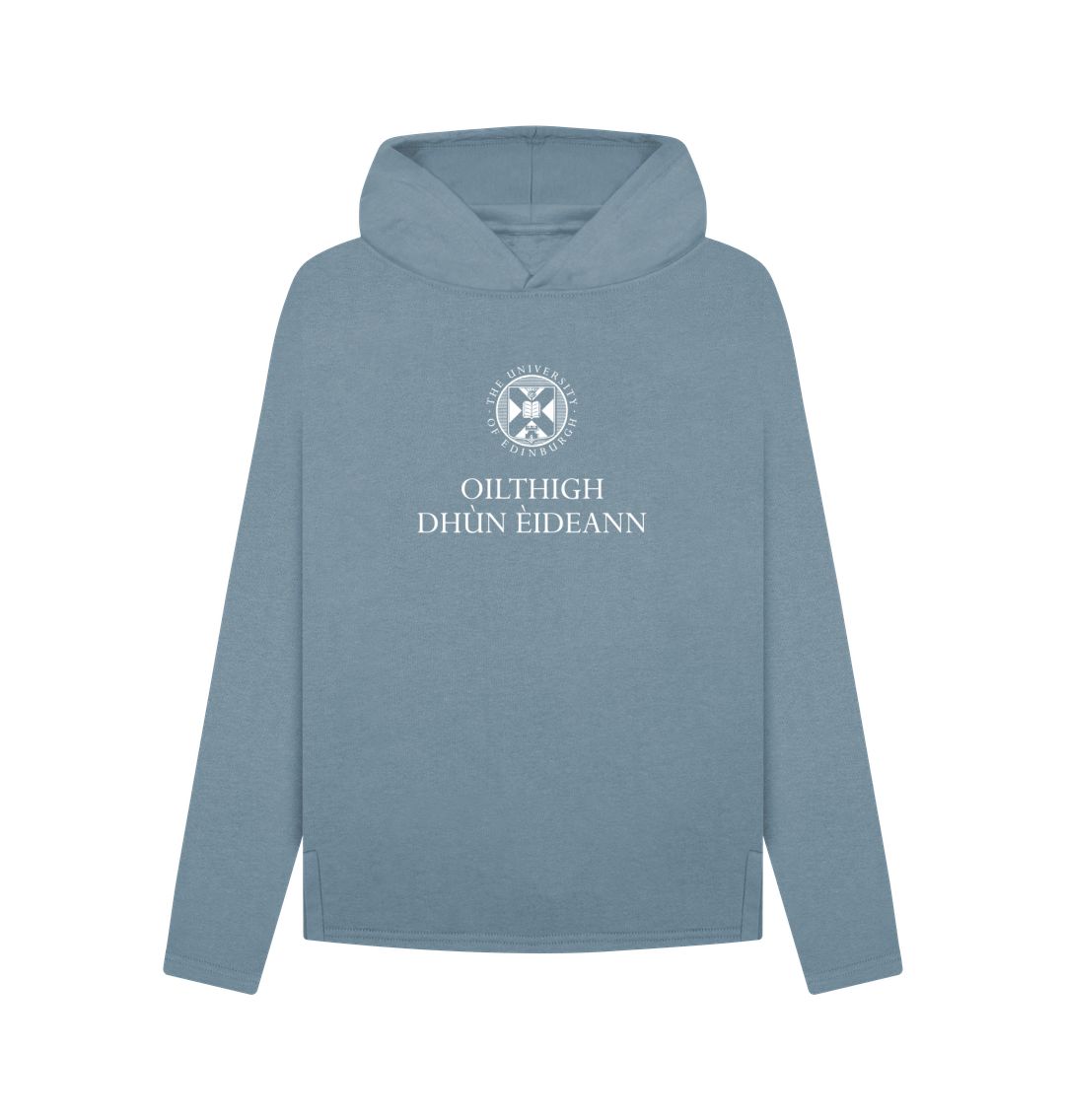 Stone Blue Women's Gaelic Logo Relaxed Fit Hoodie
