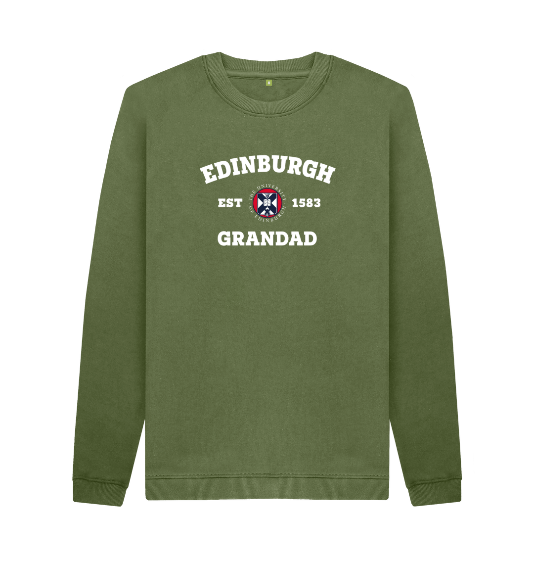 Khaki Printed Sweater Front