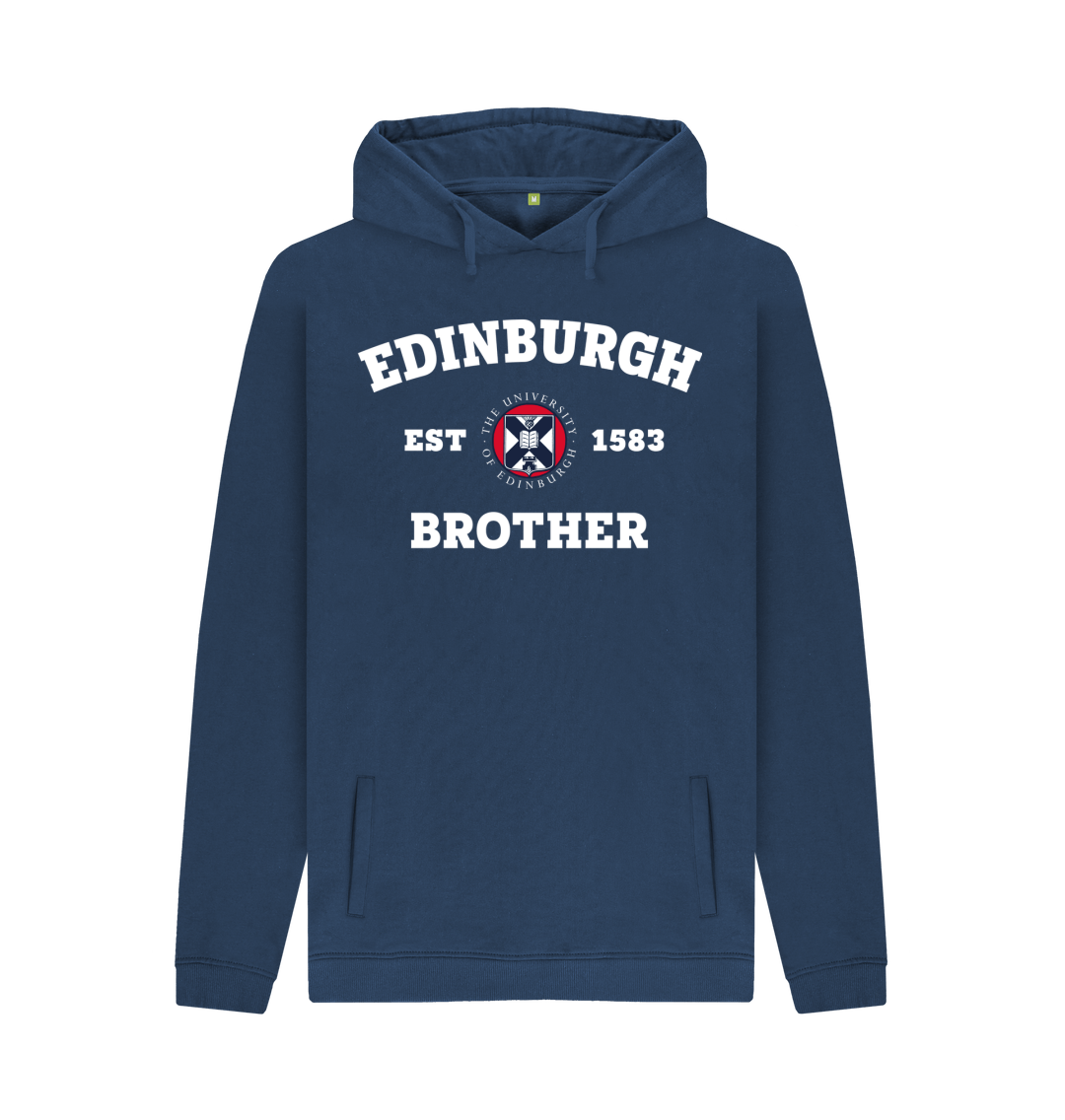 Navy Printed Hoody Front